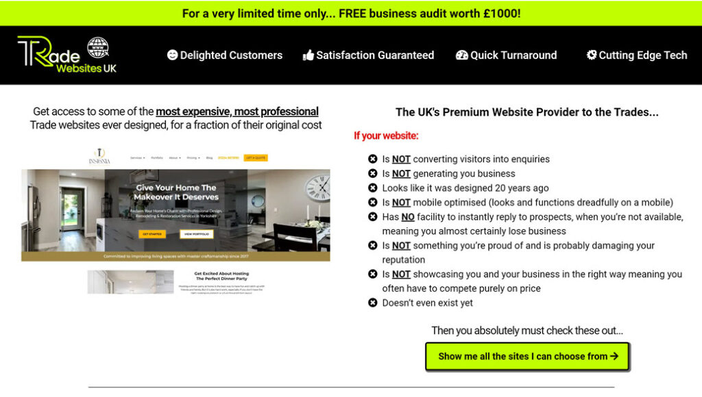 Trade Websites UK Home Page - Small